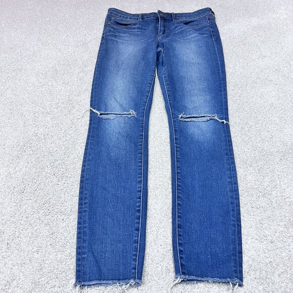 Articles Of Society Jeans Blue Skinny Distressed Pockets Women’s Size 29 - Picture 1 of 12